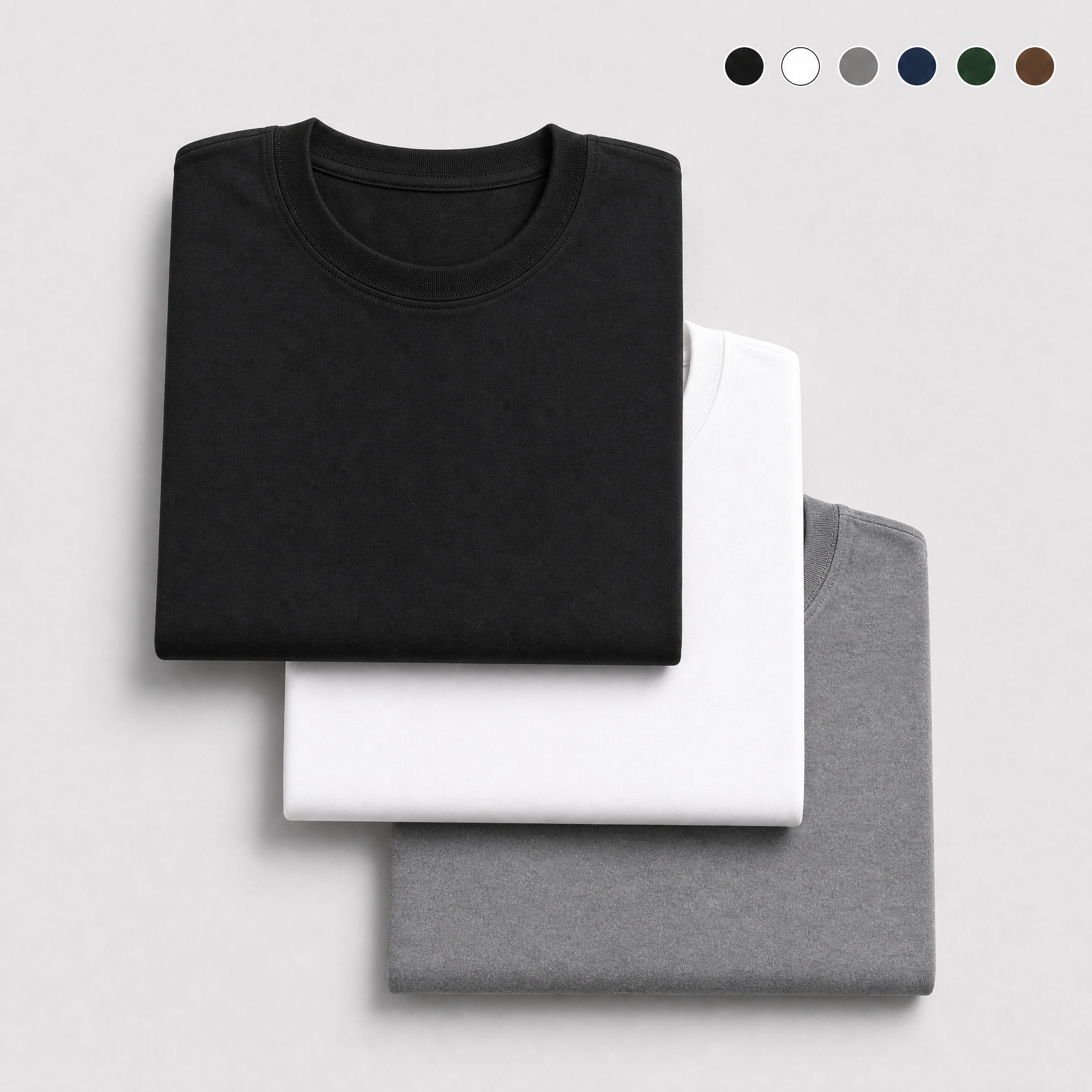 Kit 3 Camisetas Premium Algodão + Elastano