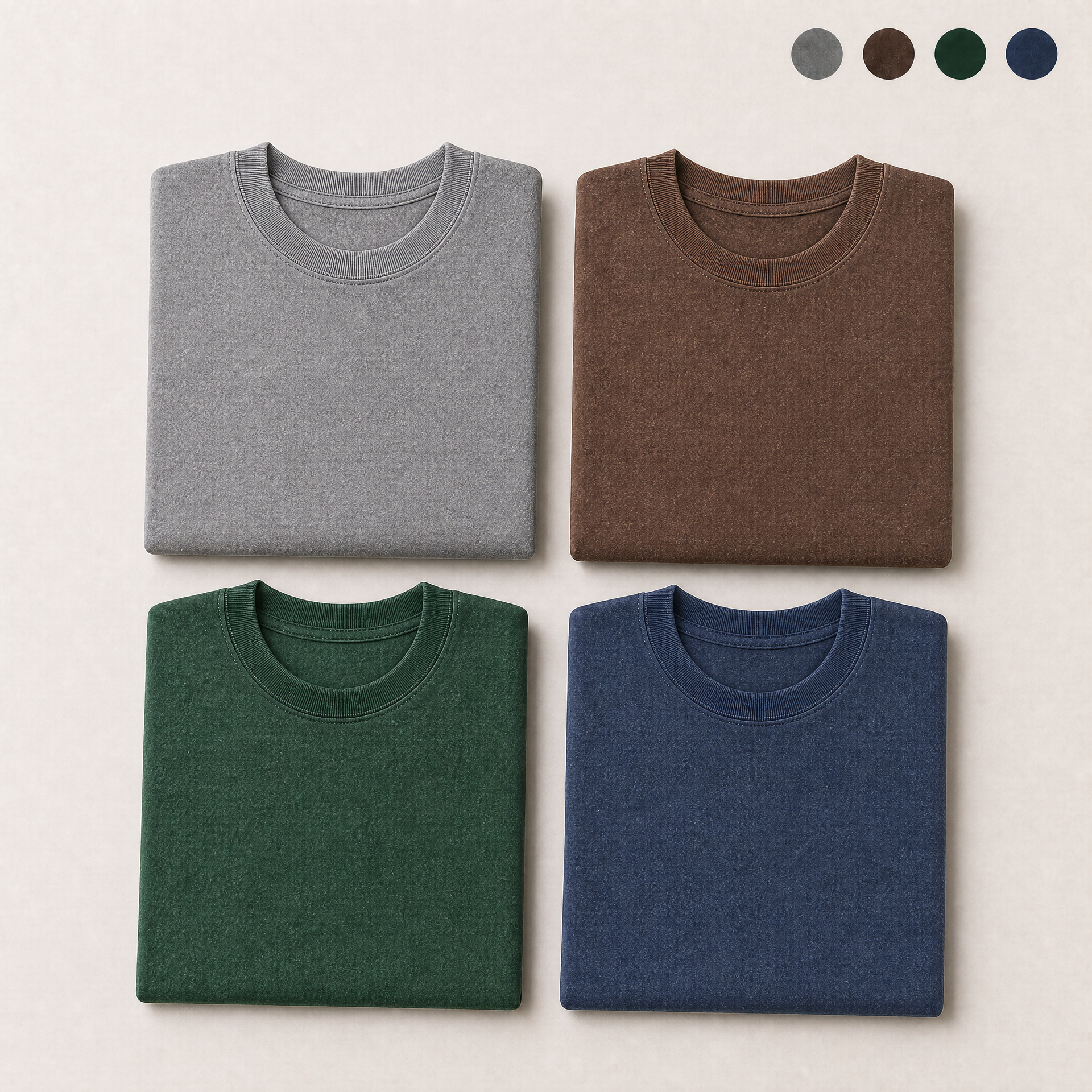 Kit 4 Camisetas Básica Estonada 100% Algodão