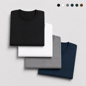 Kit 4 Camisetas Premium Algodão + Elastano