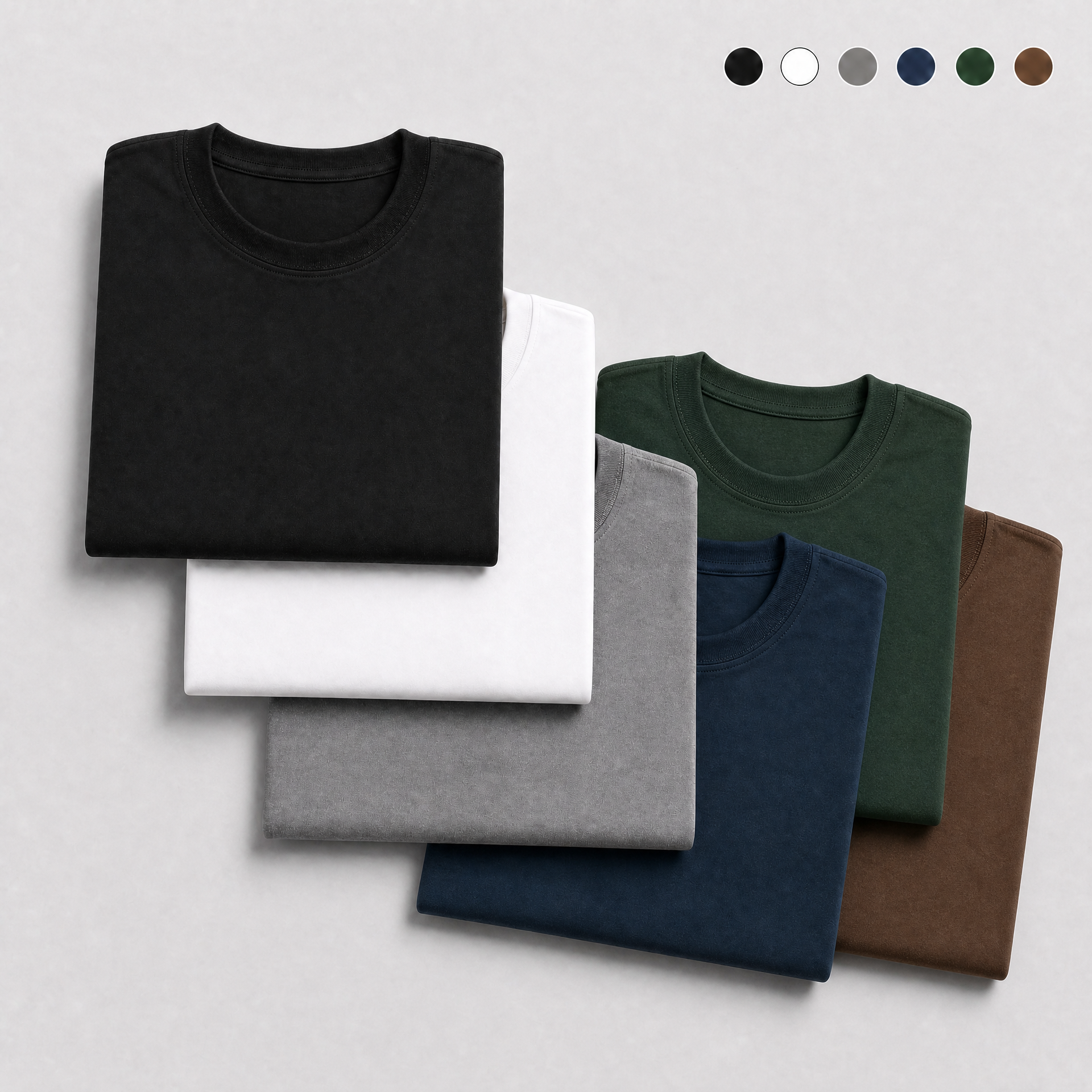 Kit 6 Camisetas Premium Algodão + Elastano